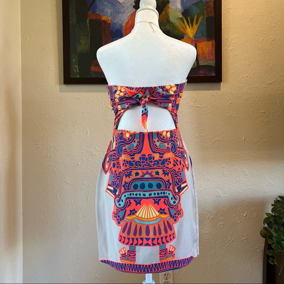 Mara Hoffman | Strapless Silk Tie Back Dress - Picture 4 of 15